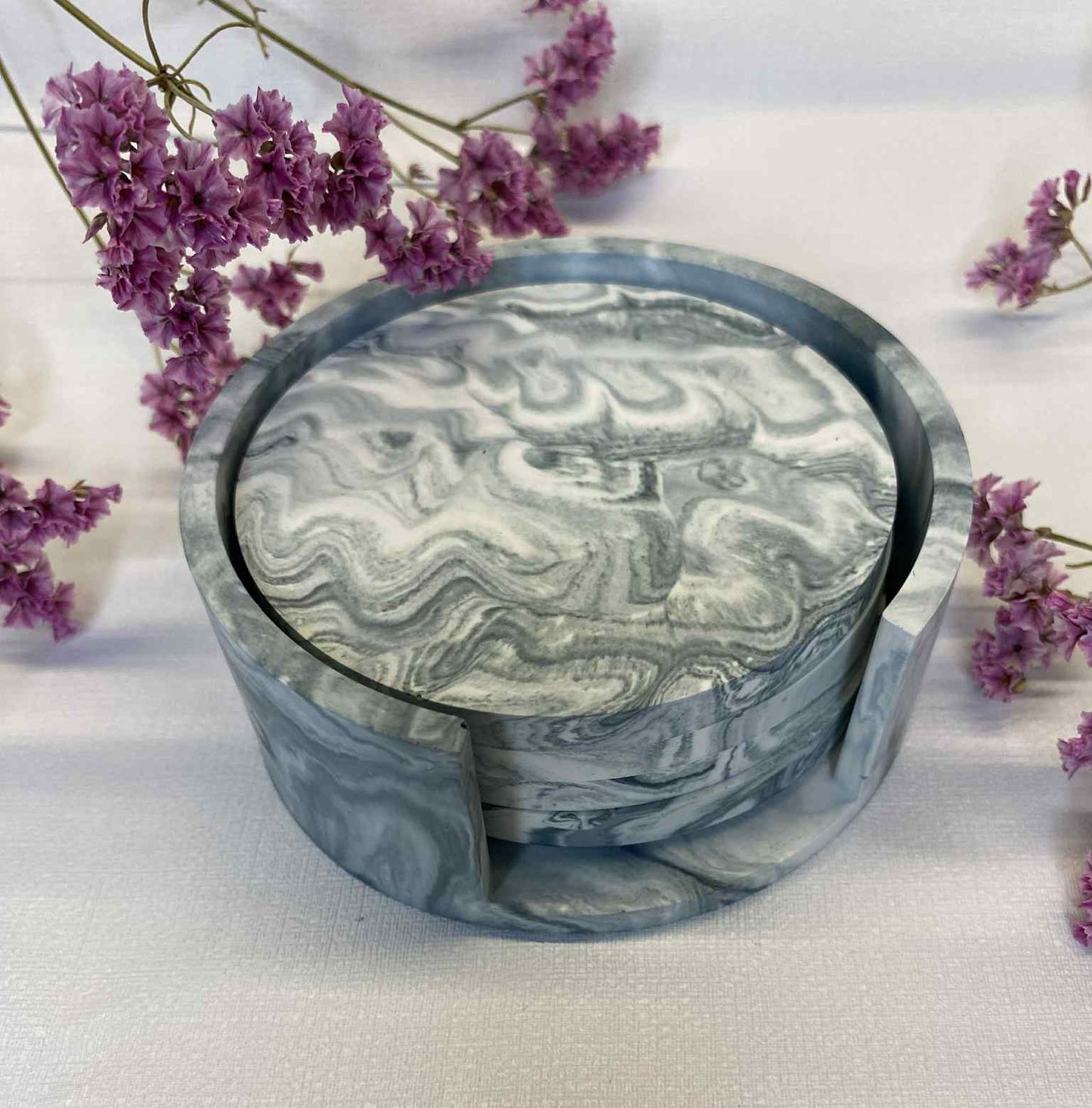 Puodelių padėkliukų rinkinys (žalsva)