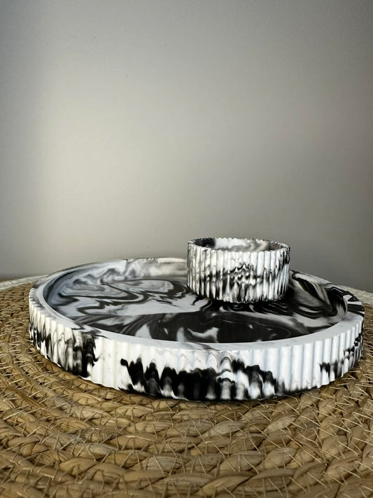 Universalus padėklas su indeliu (juodas)