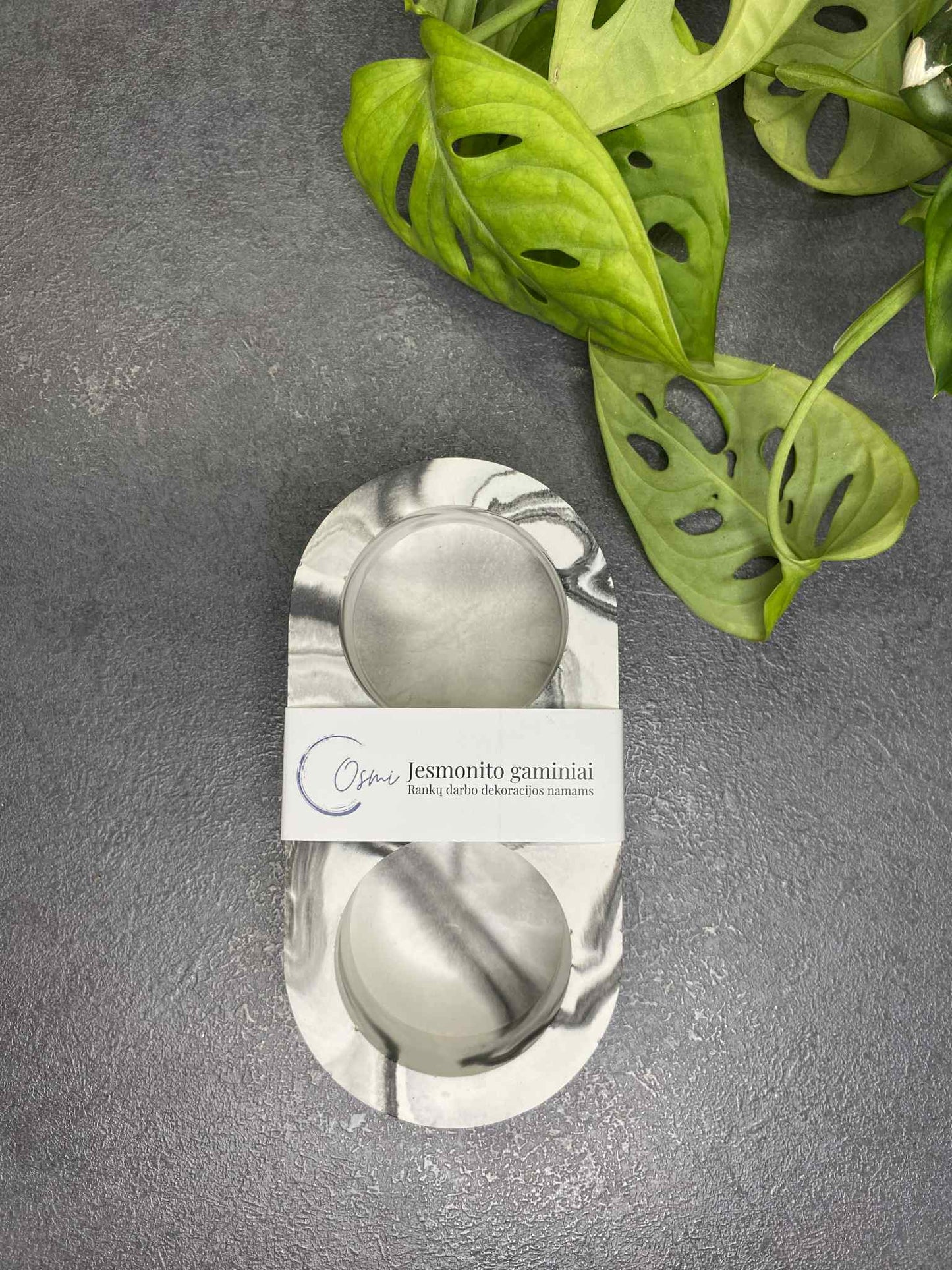 Dviejų dalių žvakidė (juoda)