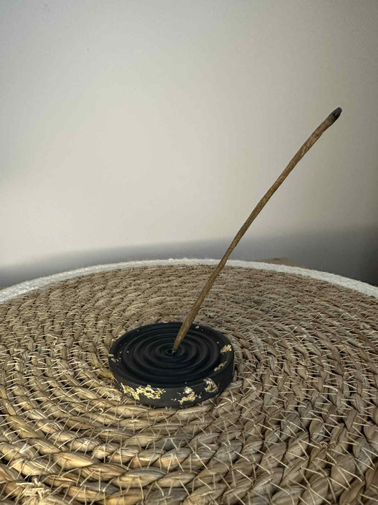 Mini-Räuchergefäß (schwarz/gold)