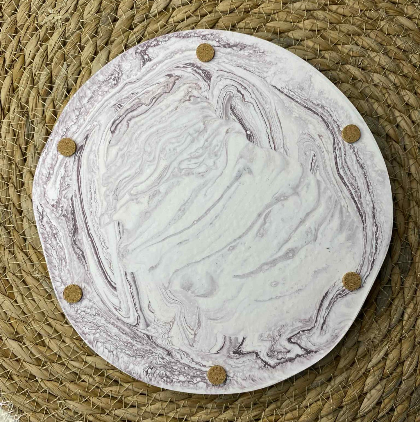 Padėkliukas apvalus debesėlis (violetinė)