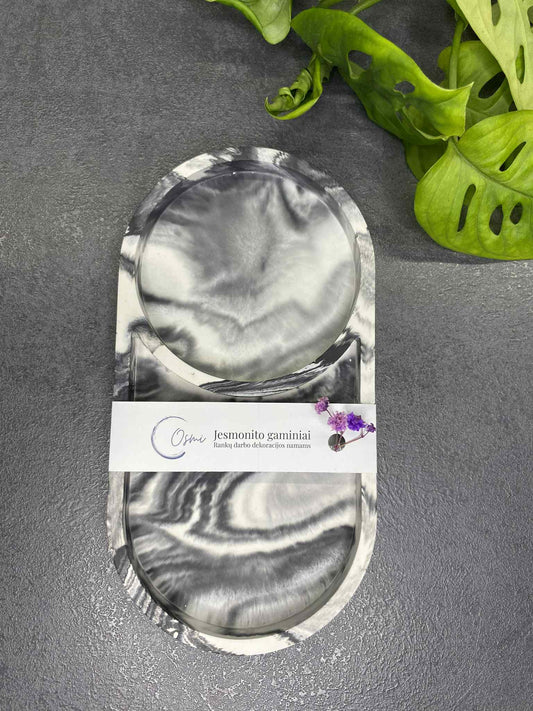 Dviejų dalių padėkliukas (juoda)