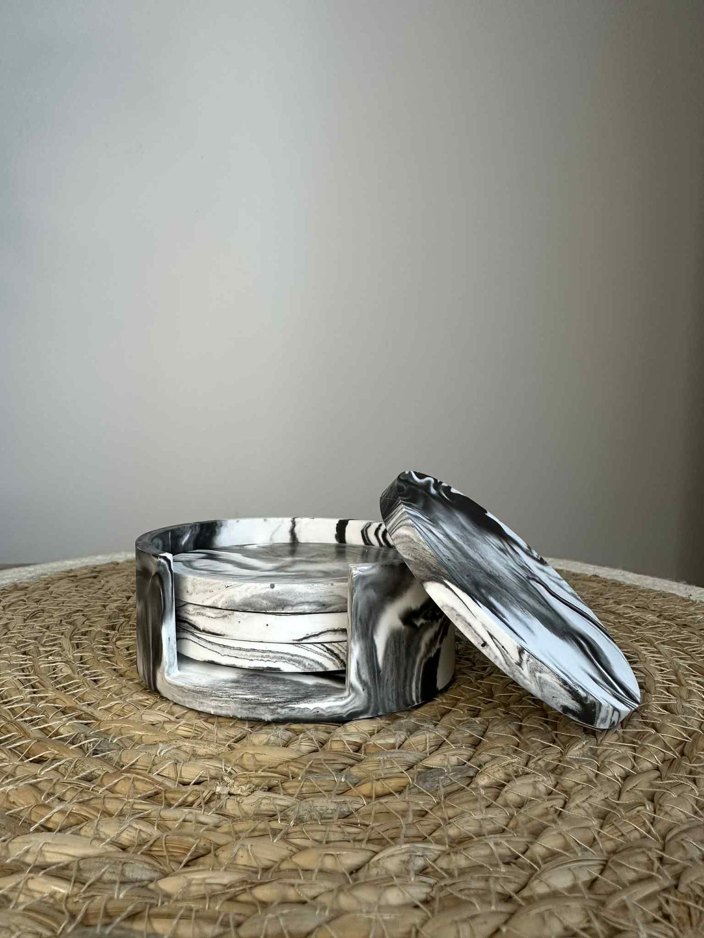 Set Untersetzer (schwarz)