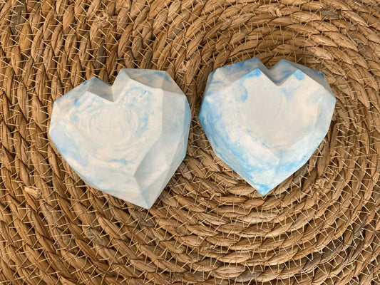 Herzförmige Schachtel (blau)