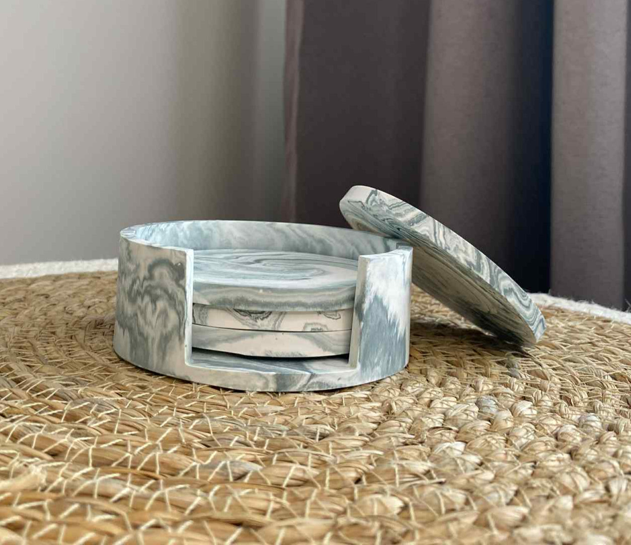 Puodelių padėkliukų rinkinys (žalias)