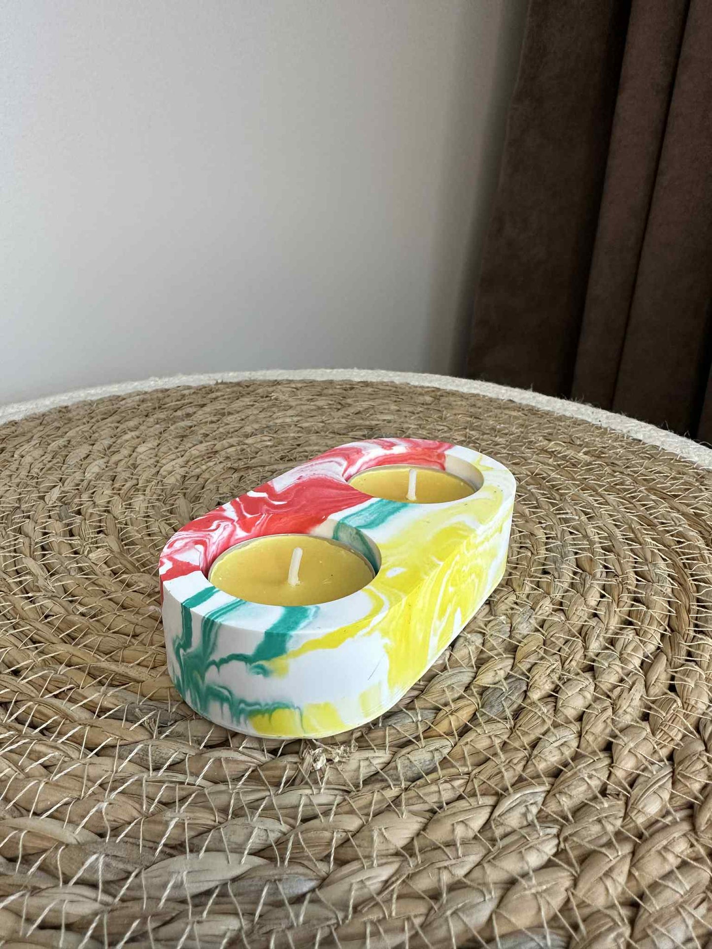 Zweiteiliger Kerzenleuchter (Litauische Trikolore)