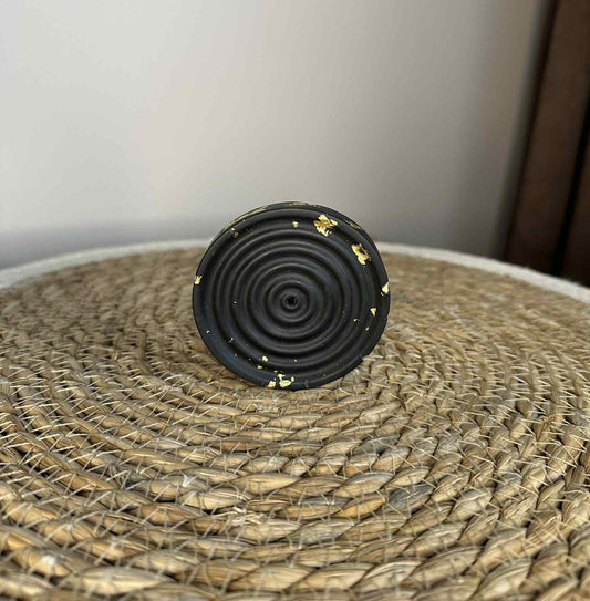 Mini-Räuchergefäß (schwarz/gold)