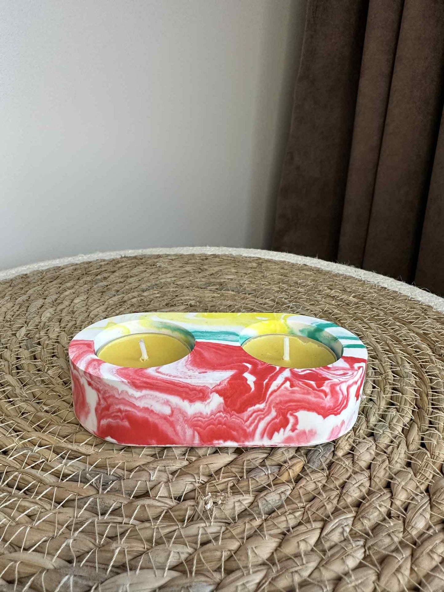 Zweiteiliger Kerzenleuchter (Litauische Trikolore)