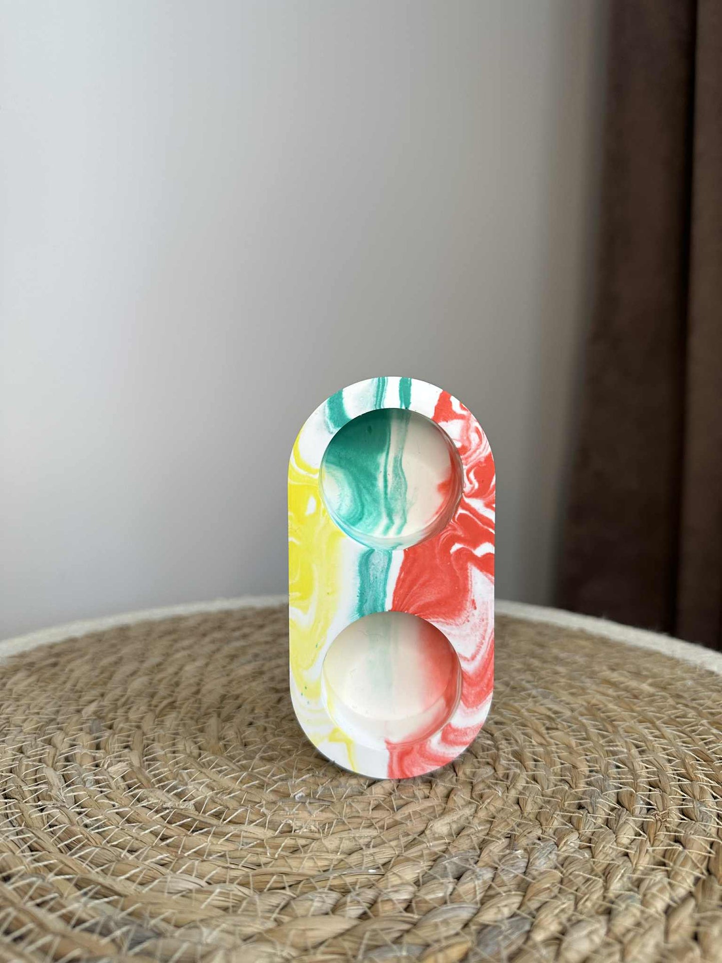 Zweiteiliger Kerzenleuchter (Litauische Trikolore)