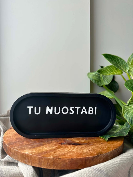 Padėkliukas „Tu nuostabi“ (juodas)