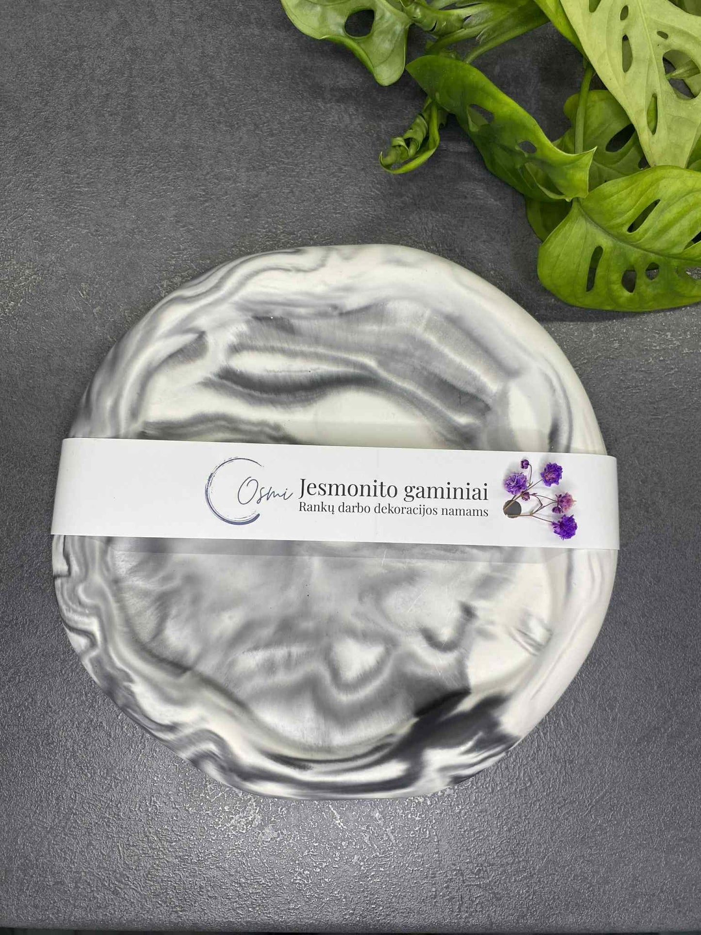 Padėkliukas apvalus debesėlis (juodas)