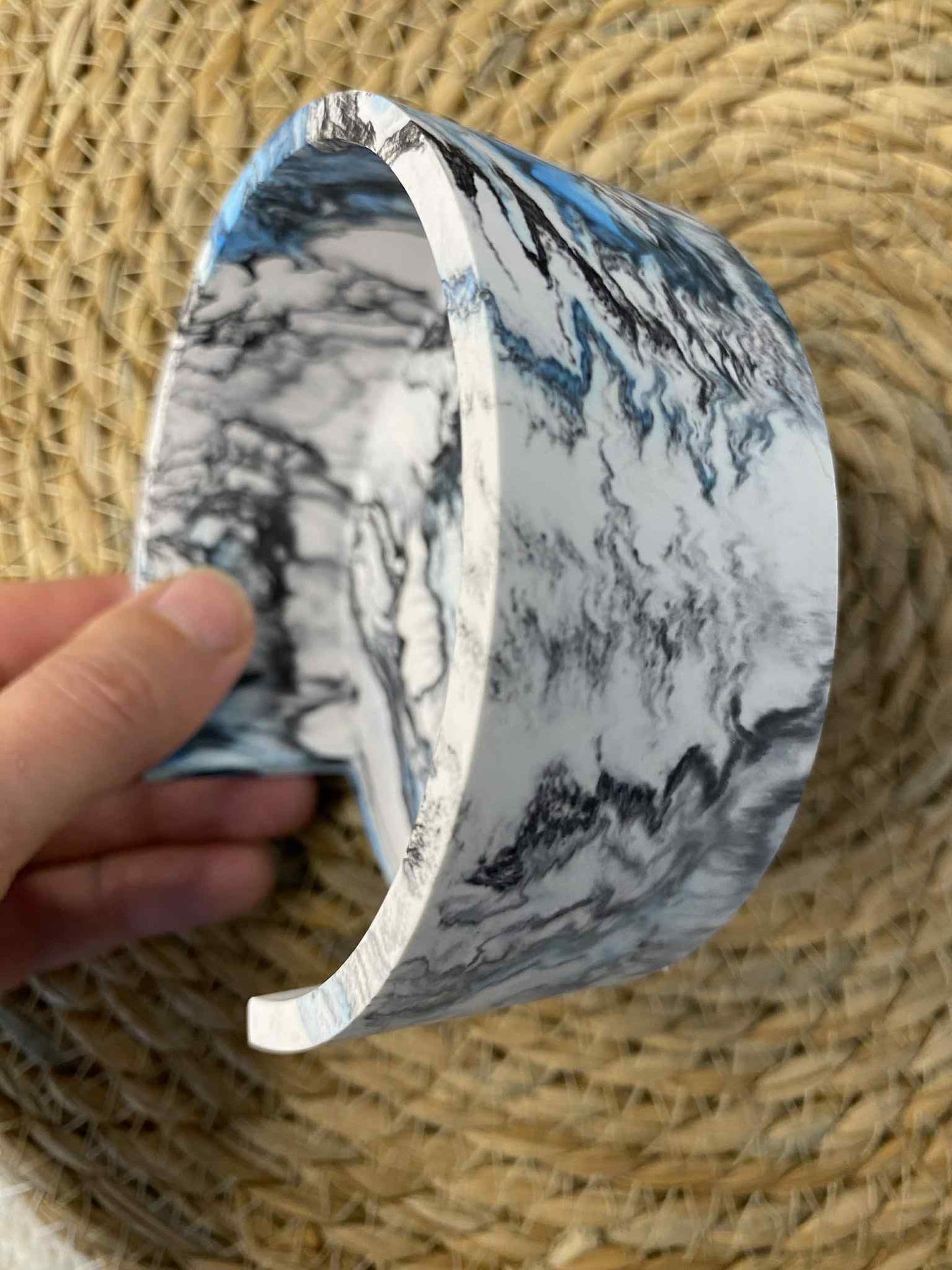 Puodelių padėkliukų rinkinys (mėlyna/juoda)