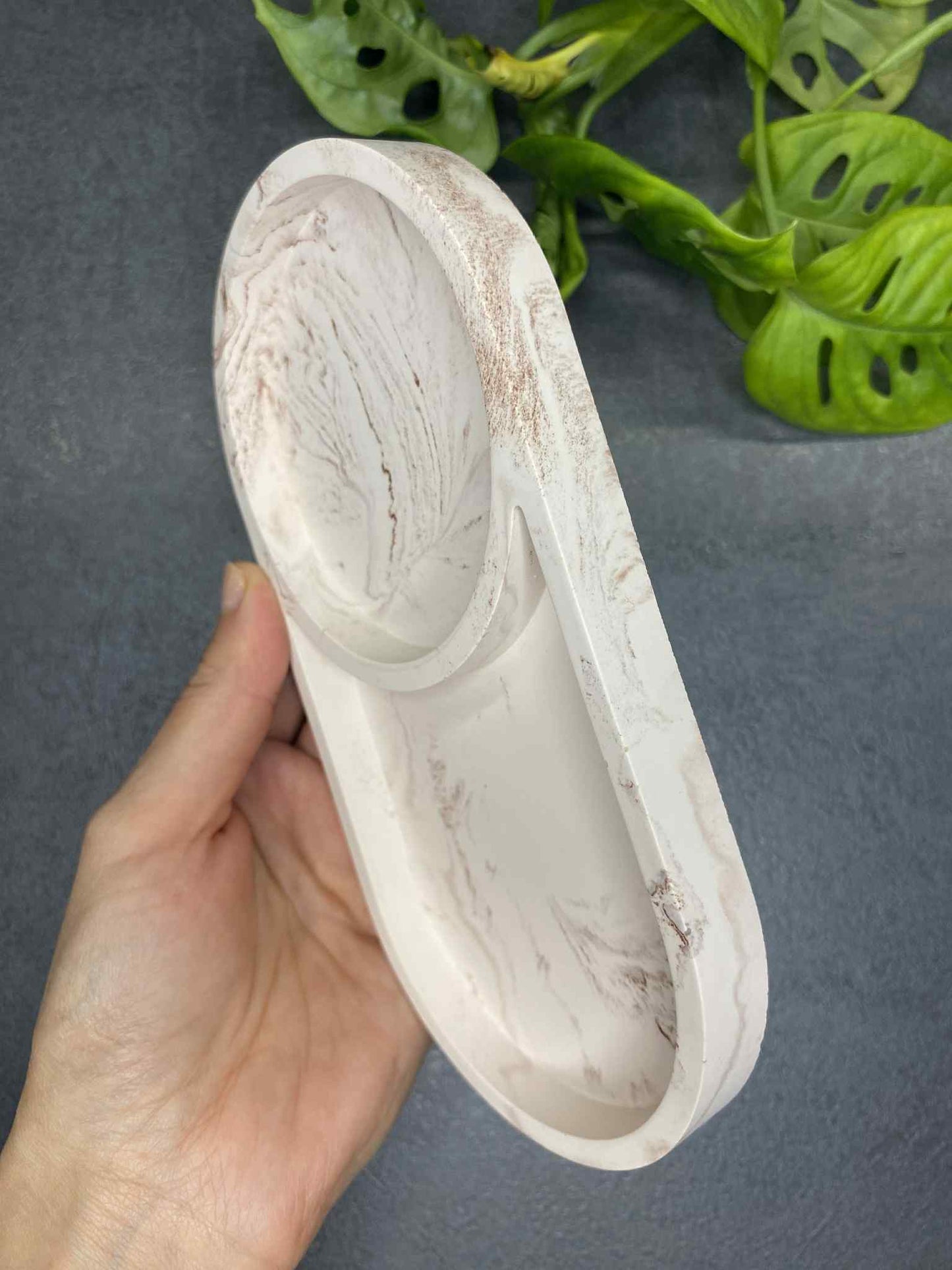 Dviejų dalių padėkliukas (ruda)