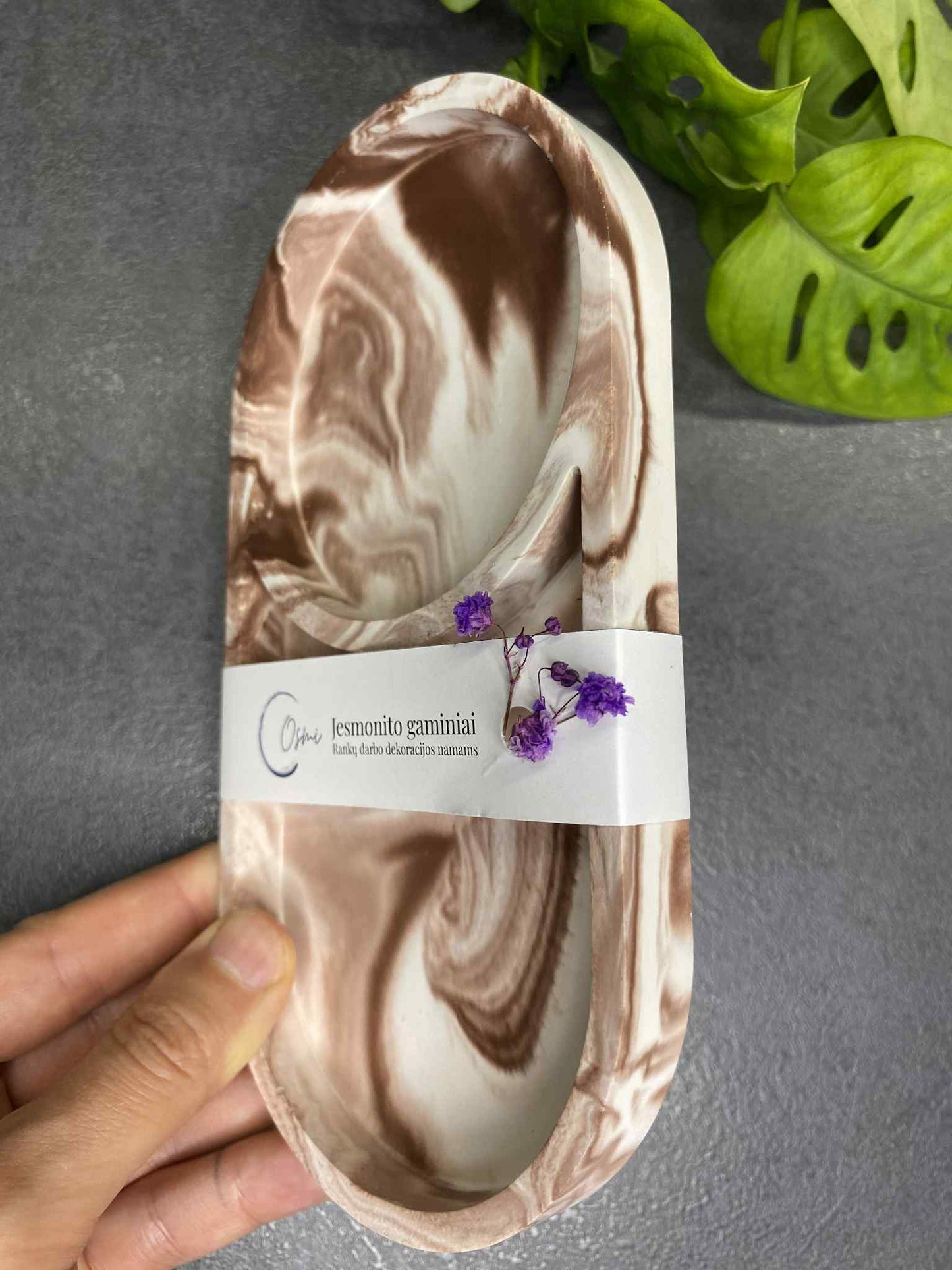 Dviejų dalių padėkliukas (rudas)