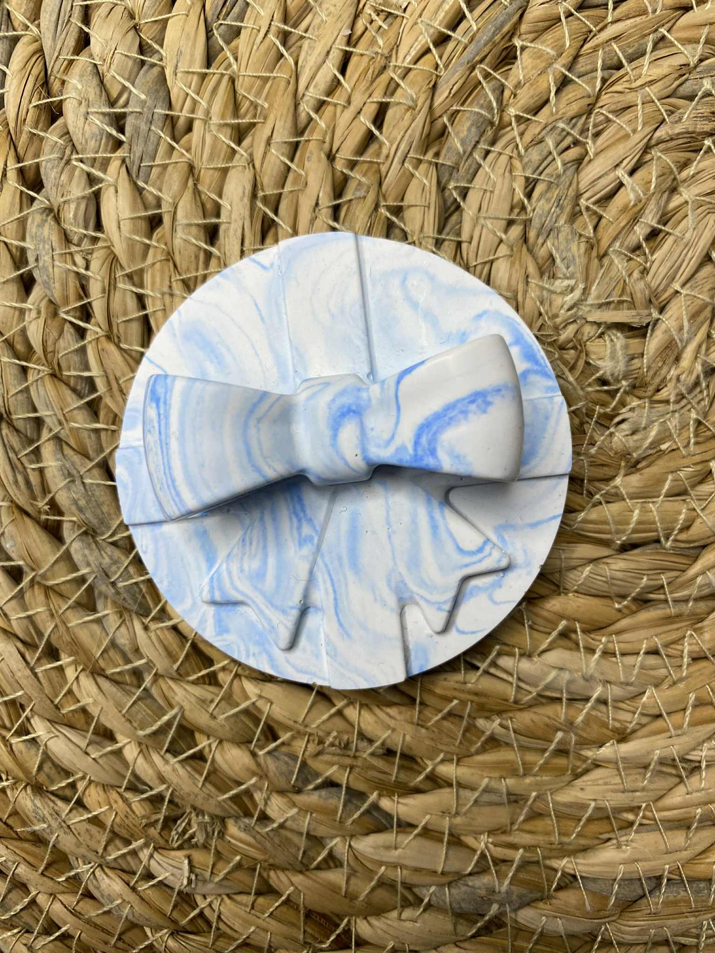 Ovali dėžutė su kaspinėliu (mėlyna)