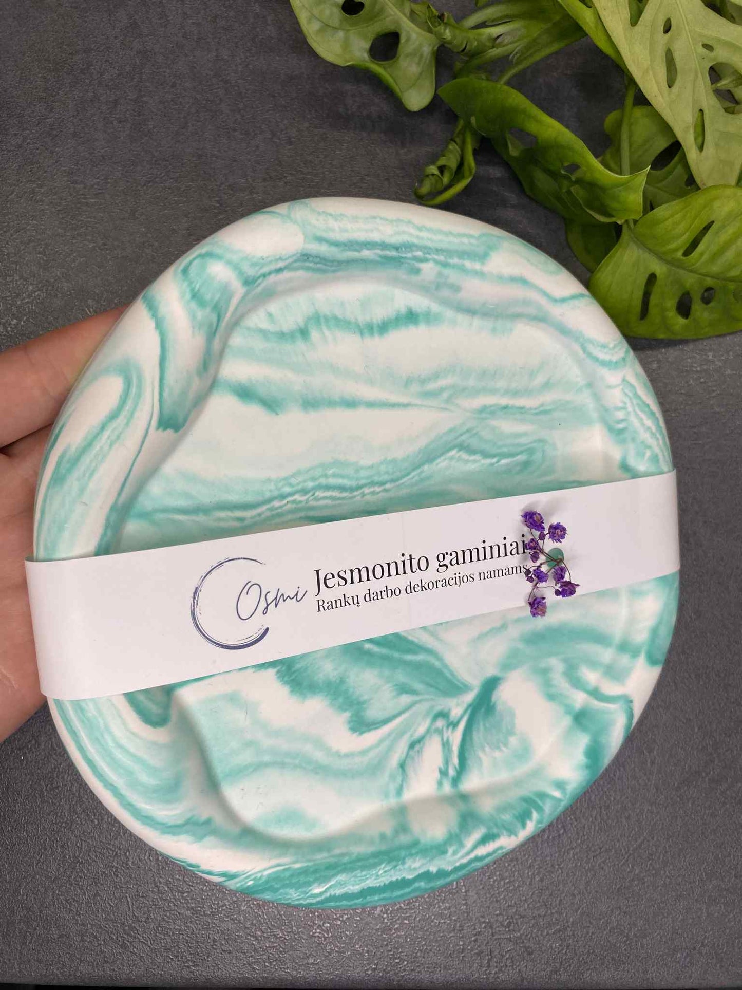 Padėkliukas apvalus debesėlis (žalias)