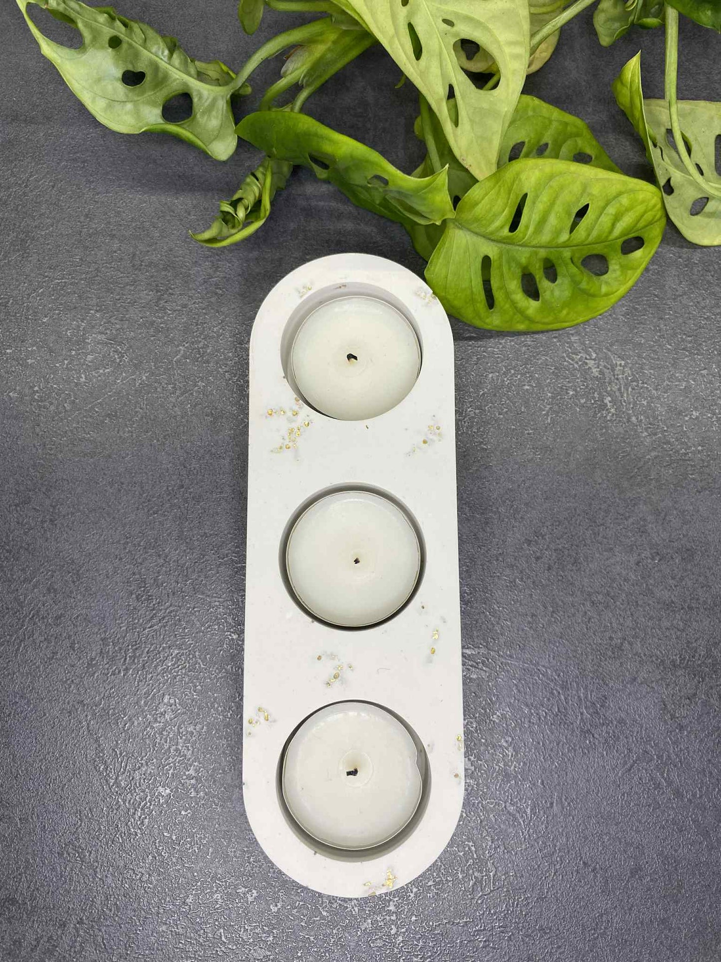 Three-piece candlestick (white gold)