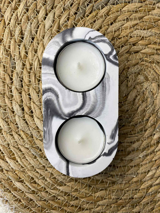 Dviejų dalių žvakidė (juoda)