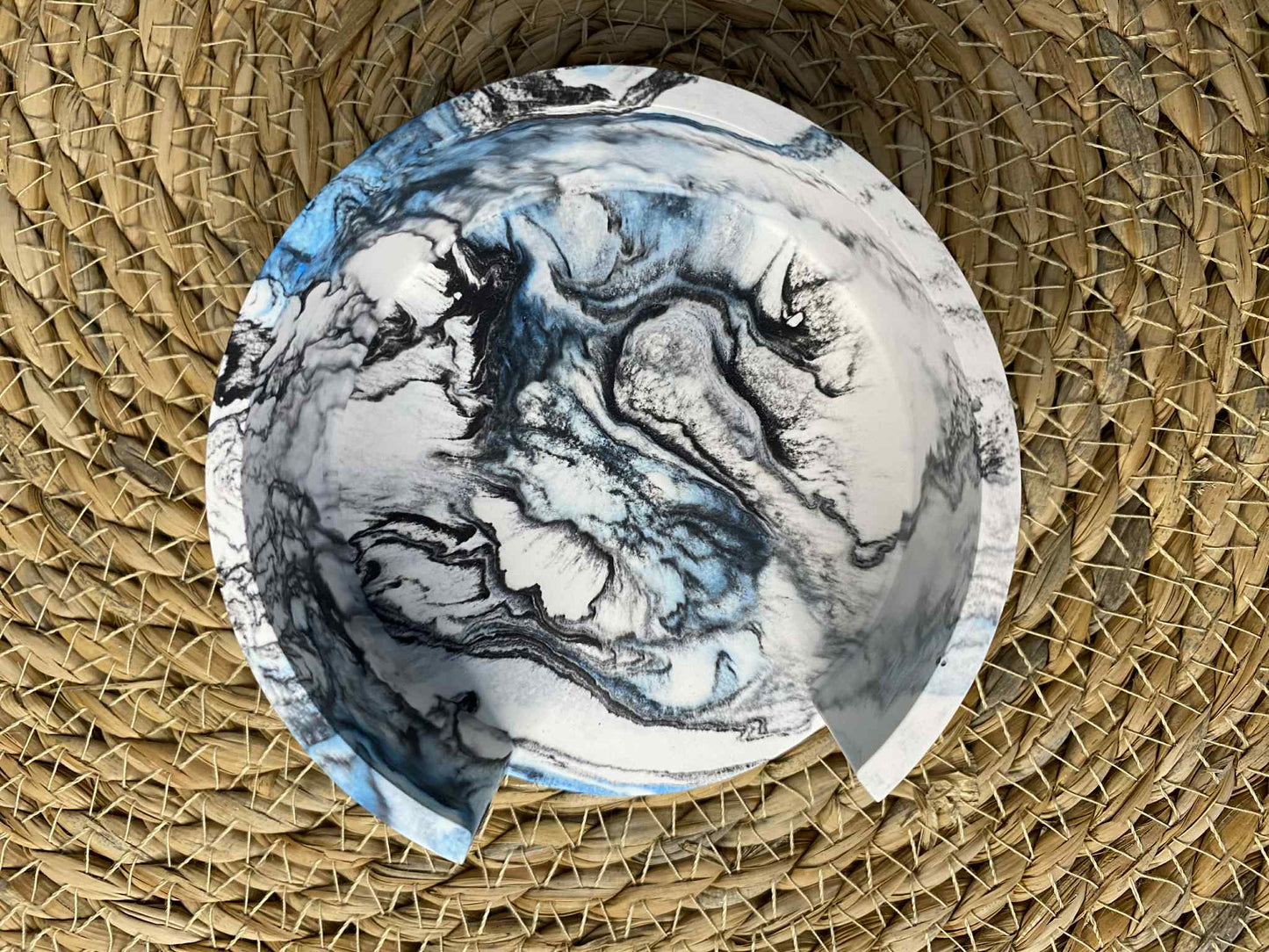 Puodelių padėkliukų rinkinys (mėlyna/juoda)