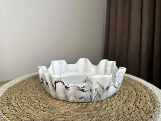 Išskirtinio stiliaus dubenėlis (juodas marmuras)