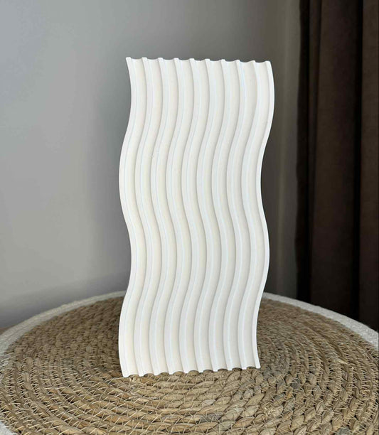 Lange, wellenförmige Achterbahn (weiß)