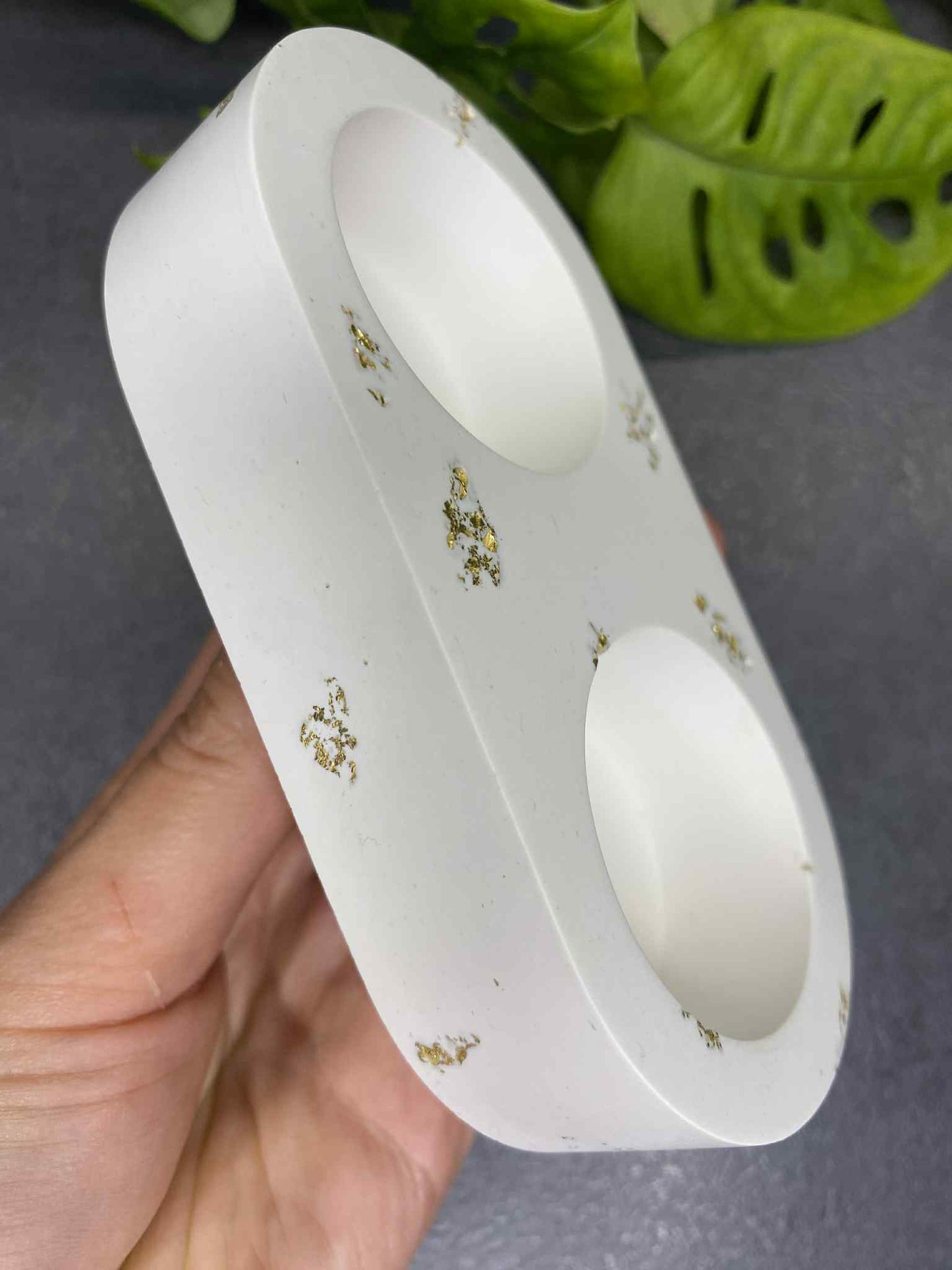 Two-piece candlestick (white gold)