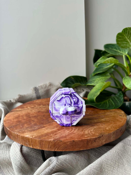 Dėžutė su kaspinėliu (violetinė)
