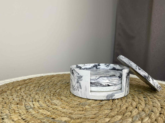 Set Untersetzer (schwarz)