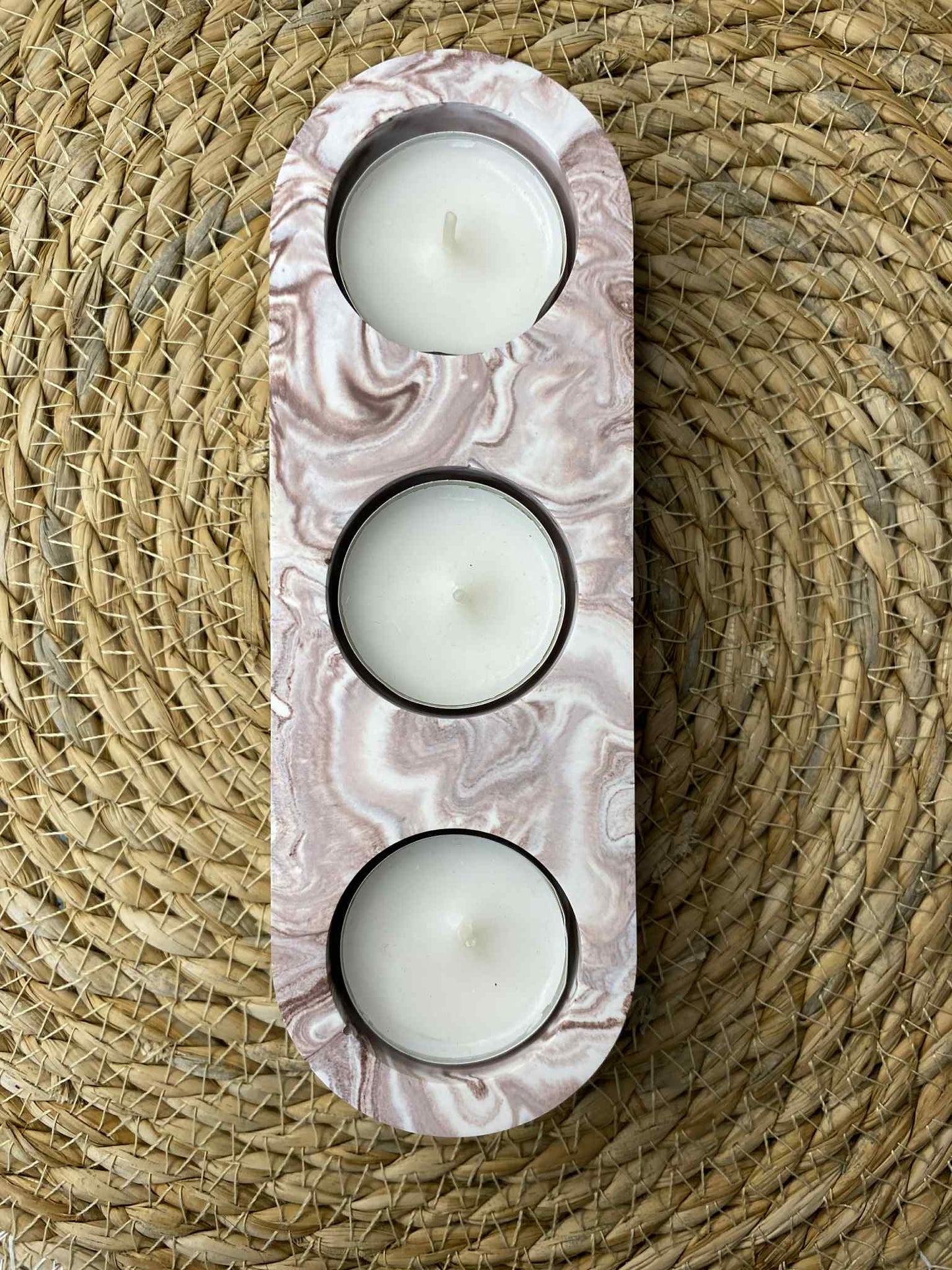 Three-piece candlestick (mild cocoa)