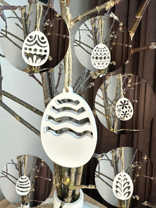 Pakabinamų Velykinių kiaušinių rinkinys 6 vnt.