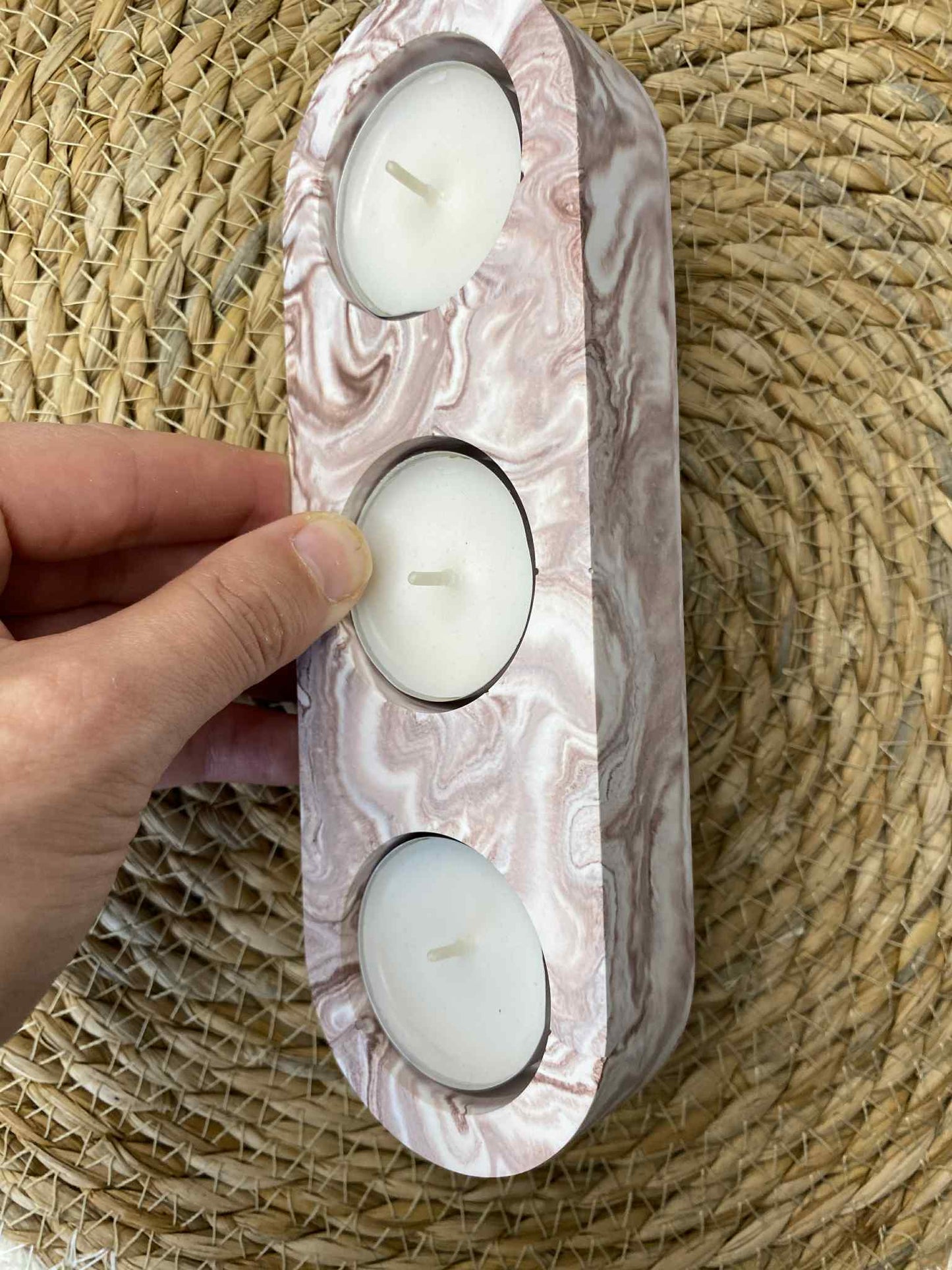 Three-piece candlestick (mild cocoa)