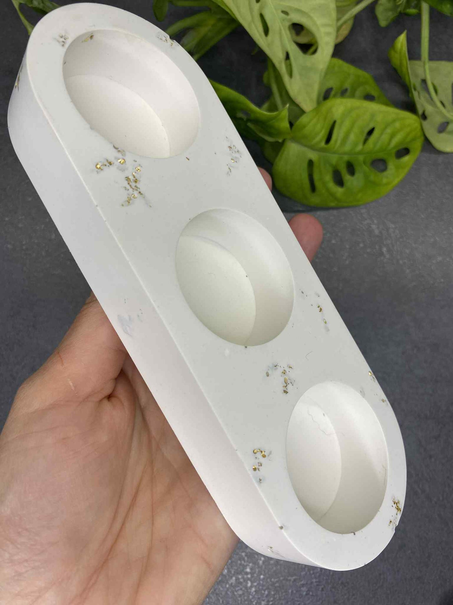 Three-piece candlestick (white gold)