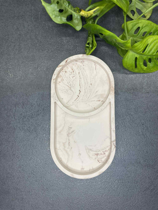 Dviejų dalių padėkliukas (ruda)