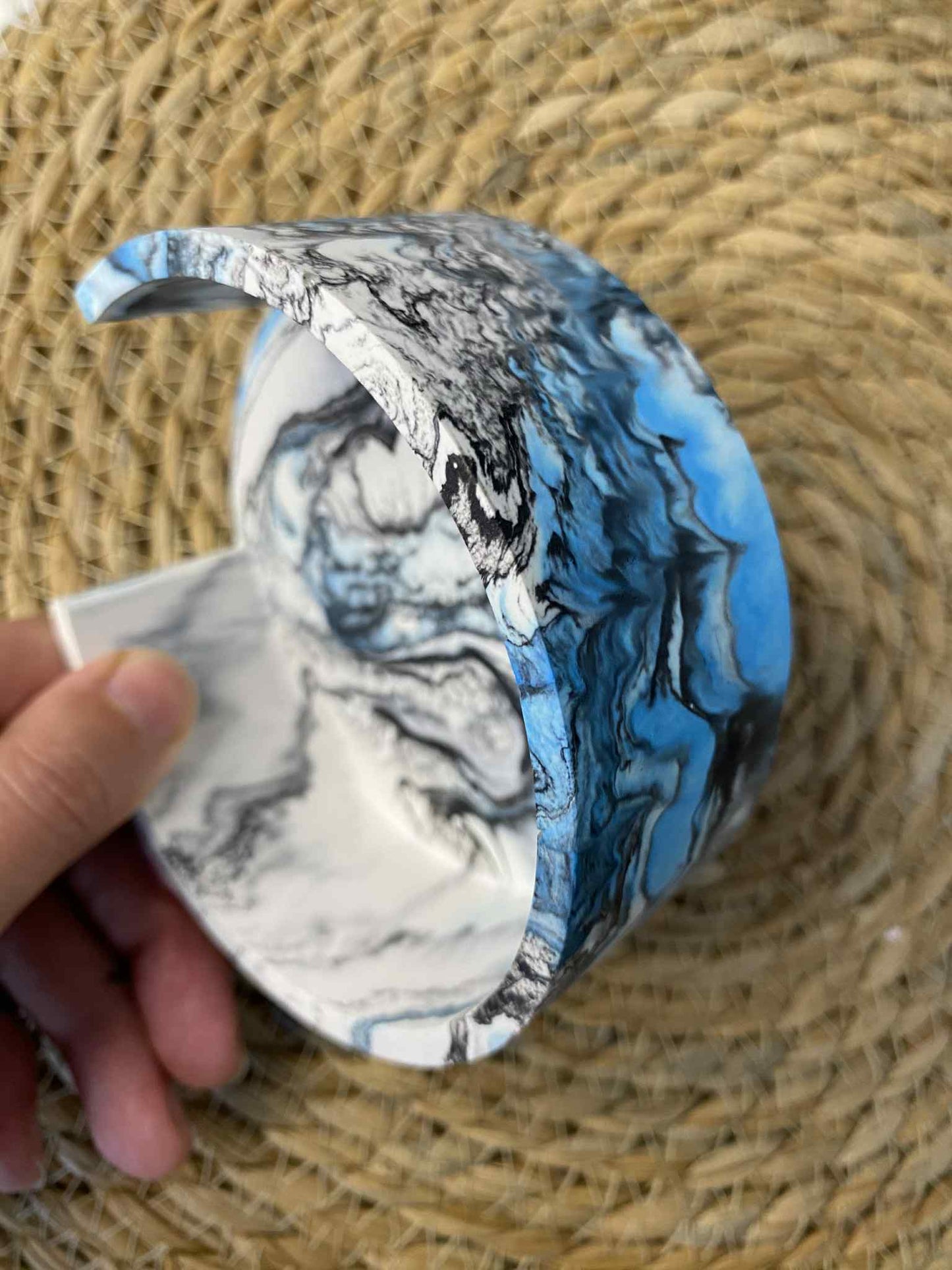 Puodelių padėkliukų rinkinys (mėlyna/juoda)