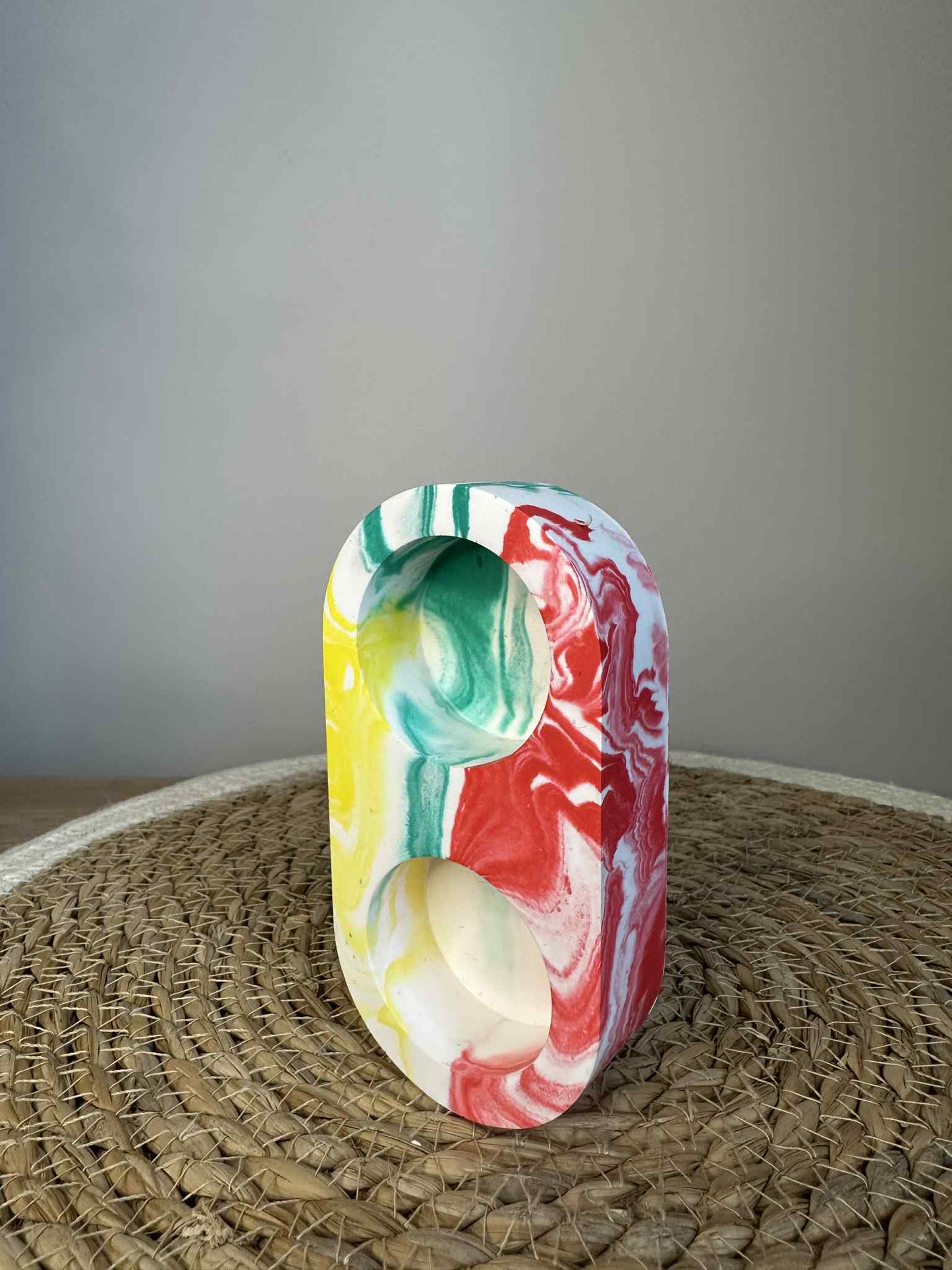 Zweiteiliger Kerzenleuchter (Litauische Trikolore)