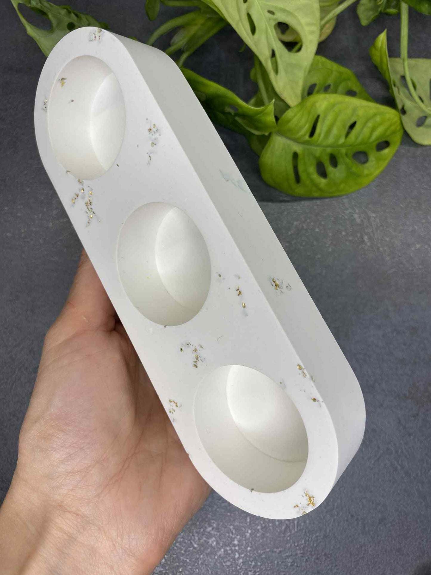 Three-piece candlestick (white gold)