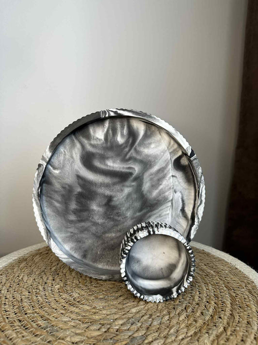 Universaltablett mit Behälter (schwarz)