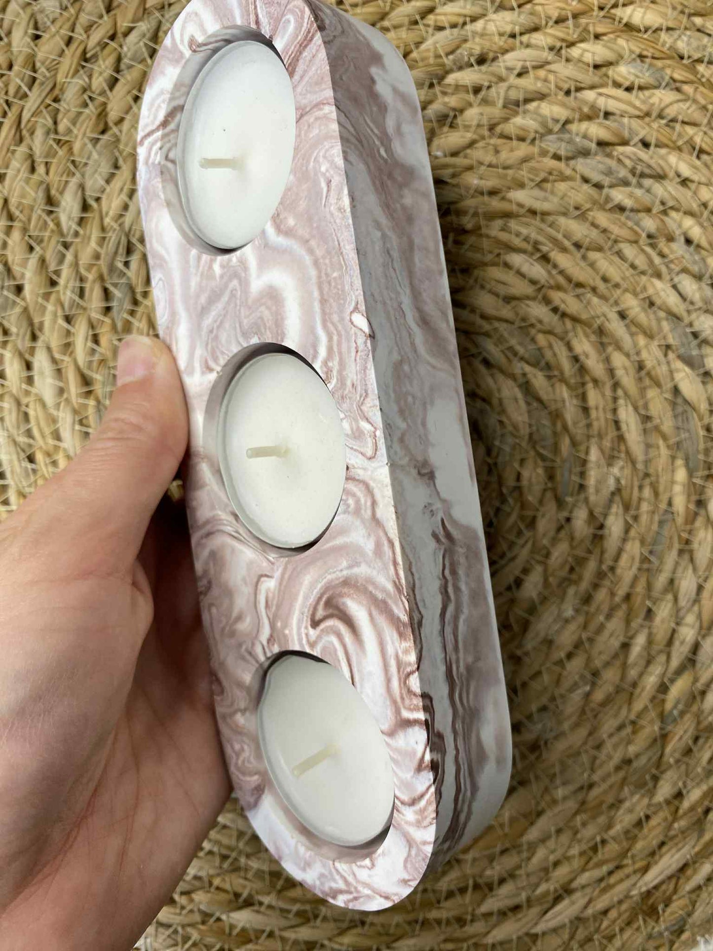 Three-piece candlestick (mild cocoa)