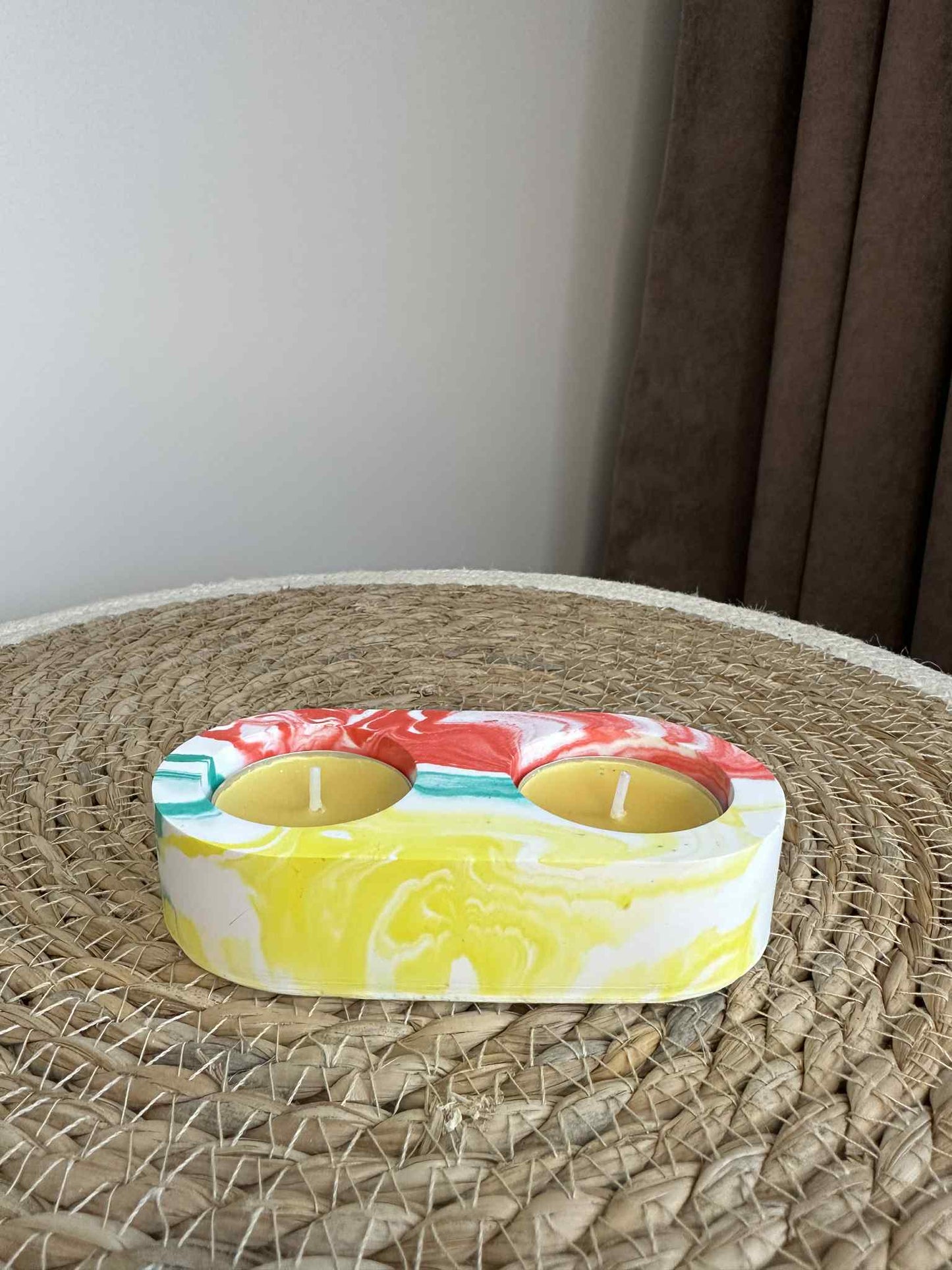 Zweiteiliger Kerzenleuchter (Litauische Trikolore)