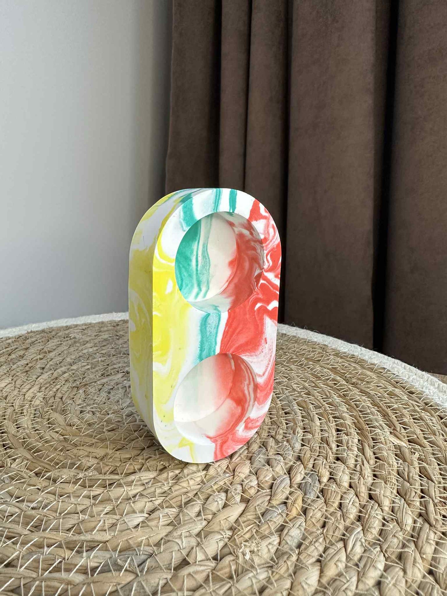 Zweiteiliger Kerzenleuchter (Litauische Trikolore)