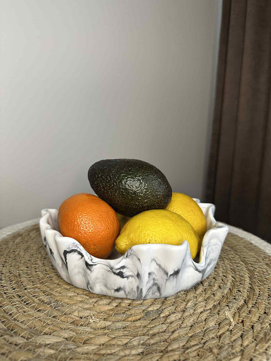 Išskirtinio stiliaus dubenėlis (juodas marmuras)