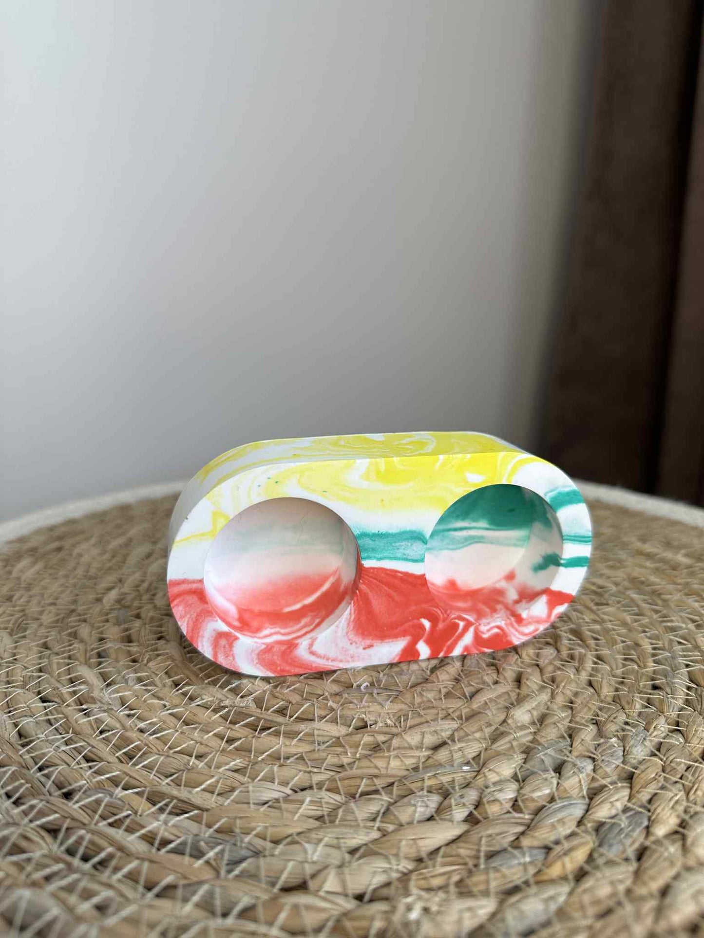 Zweiteiliger Kerzenleuchter (Litauische Trikolore)