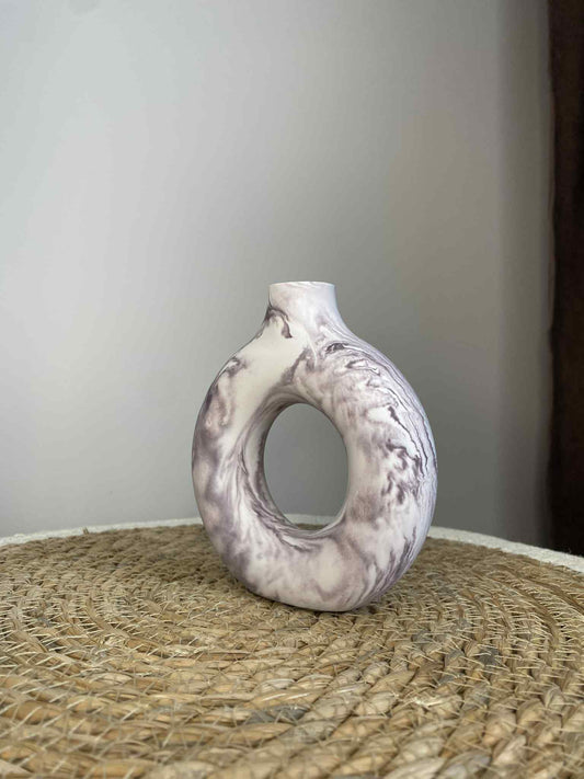 Ovale Vase (dunkelviolett)