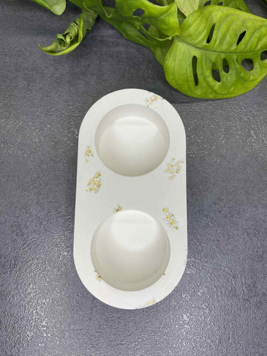 Two-piece candlestick (white gold)