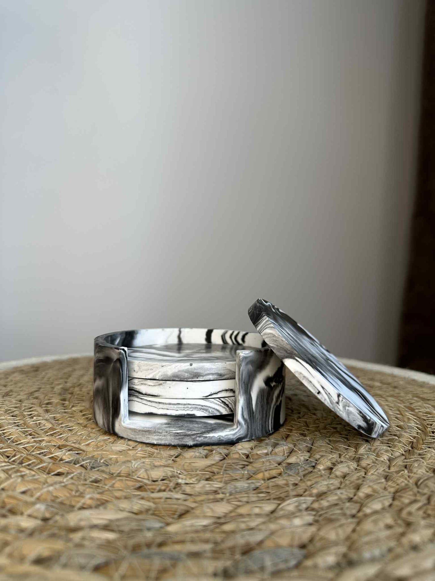 Set Untersetzer (schwarz)