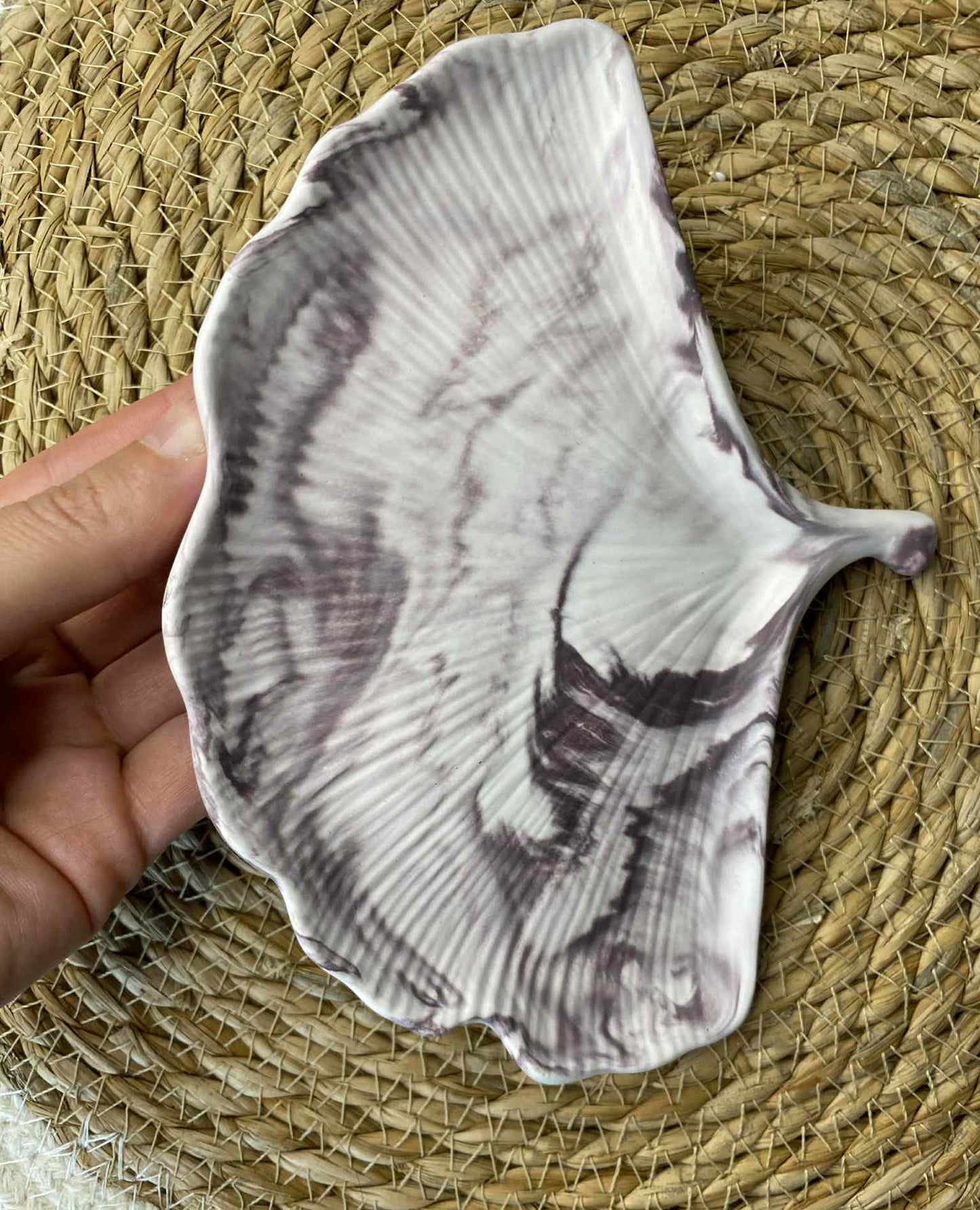 Ginkmedžio lapo padėkliukas (violetinis)