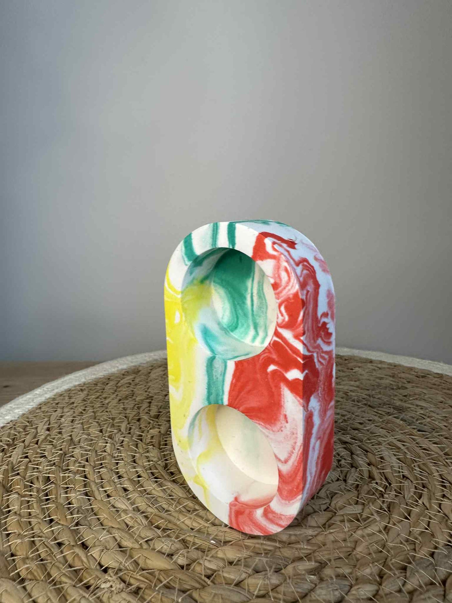 Zweiteiliger Kerzenleuchter (Litauische Trikolore)